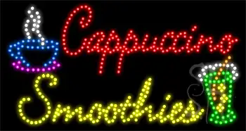 Cappuccino Smoothies LED Sign