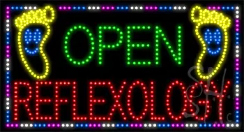 Open Reflexology LED Sign