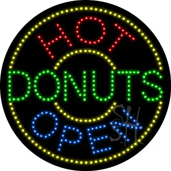 Hot Donuts LED Sign