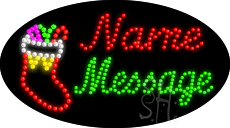 Custom Christmas Sock Animated Led Sign