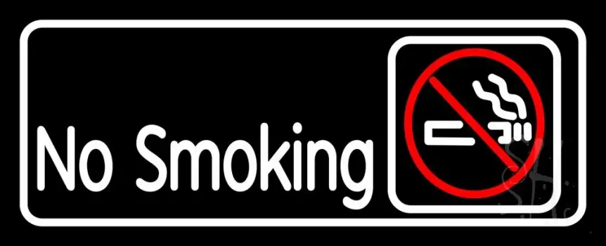 No Smoking With Symbol LED Neon Sign