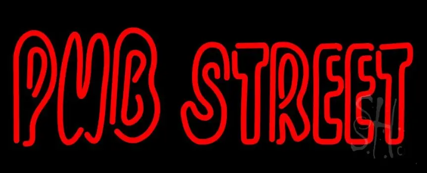 Red Pub Street LED Neon Sign