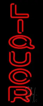 Vertical Red Liquor LED Neon Sign