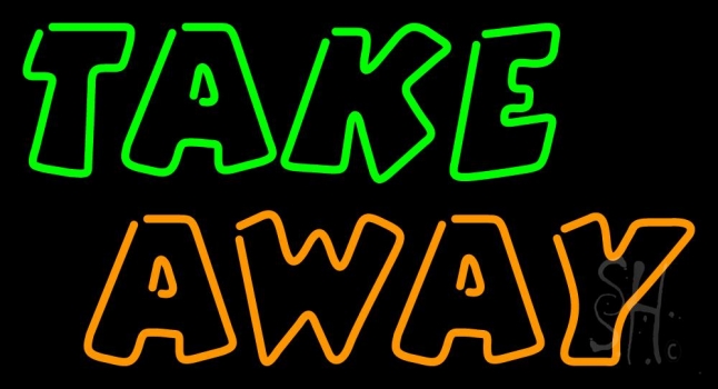 Double Stroke Take Away LED Neon Sign