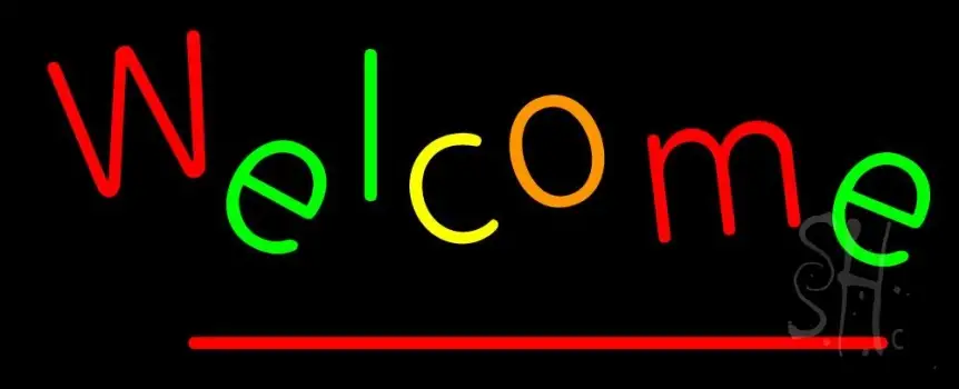 Multi Colored Welcome LED Neon Sign