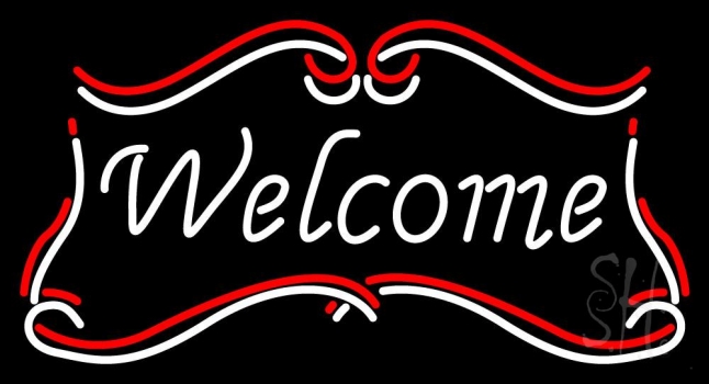 Welcome With outline Bar LED Neon Sign