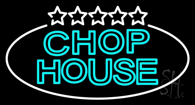 Double Stroke Green Chophouse LED Neon Sign