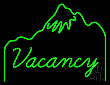 Green Vacancy LED Neon Sign