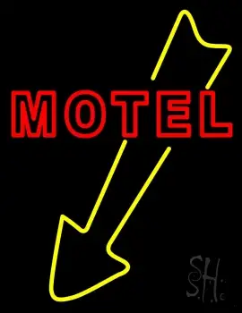Motel With Down Arrow LED Neon Sign