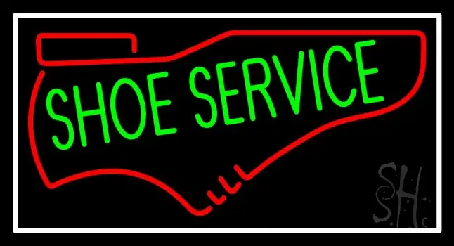 Green Shoe Service LED Neon Sign