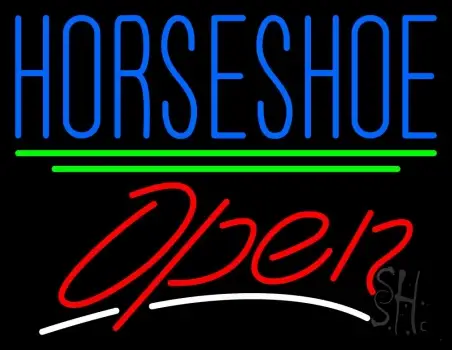 Horseshoe Open LED Neon Sign