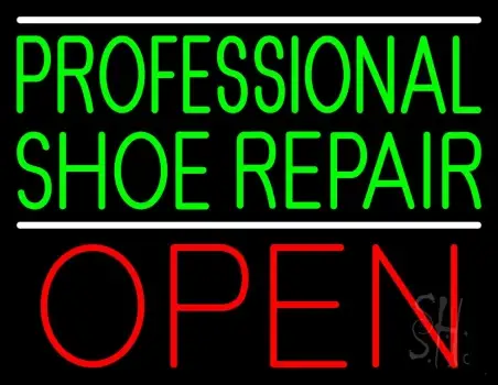 Professional Shoe Repair Open LED Neon Sign