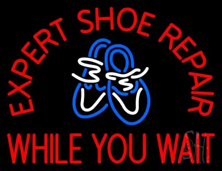 Red Expert Shoe Repair LED Neon Sign