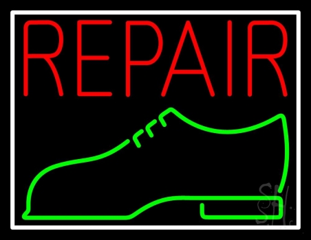 Red Repair Shoe Logo LED Neon Sign
