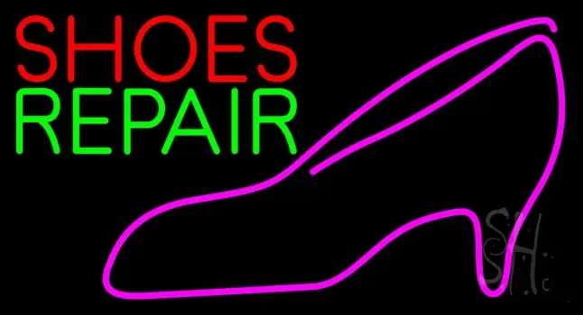 Red Shoes Green Repair Pink Sandal LED Neon Sign