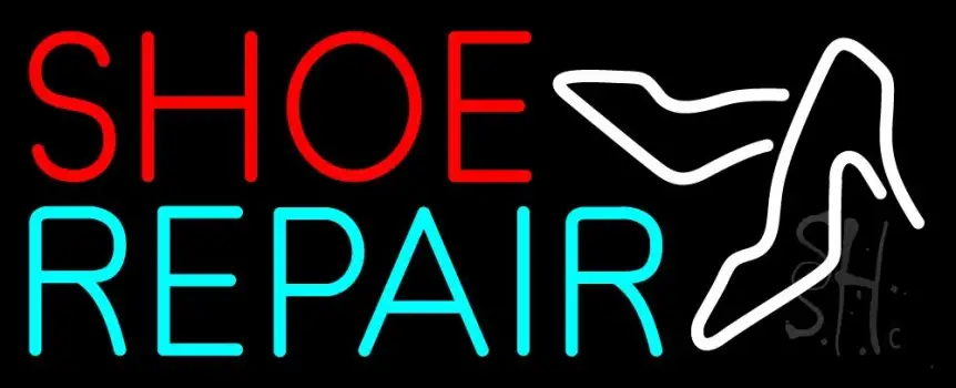 Red Shoe Turquoise Repair With Sandals LED Neon Sign