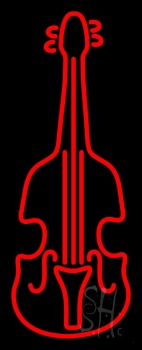 Red Violin Logo 1 LED Neon Sign