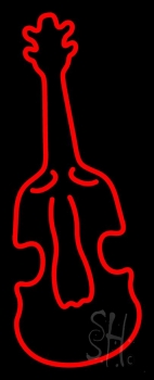 Red Logo Violin LED Neon Sign
