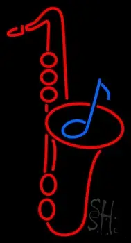 Saxophone Logo 1 LED Neon Sign
