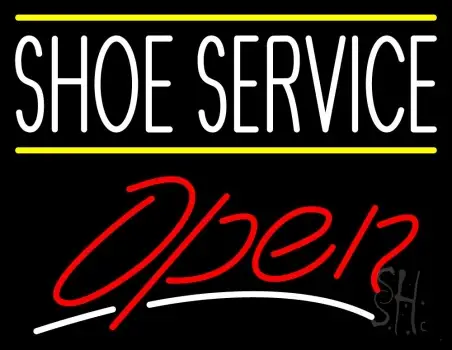 Shoe Service Open LED Neon Sign