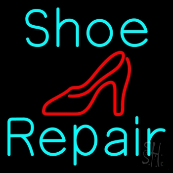 Turquoise Shoe Repair Sandal LED Neon Sign