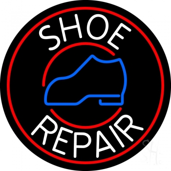 White Shoe Repair Withe Red Border LED Neon Sign