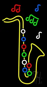 Yellow Saxophone 1 LED Neon Sign