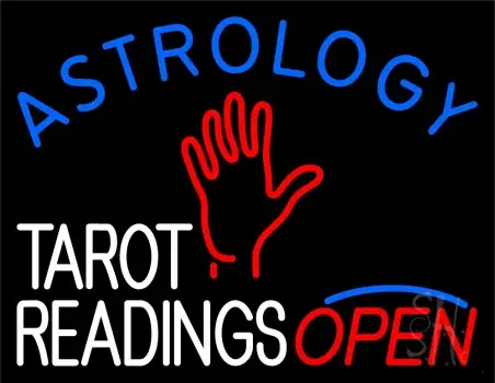Astrology Tarot Readings Open LED Neon Sign
