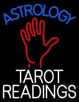 Blue Astrology White Tarot Readings LED Neon Sign