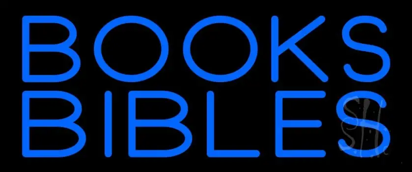 Blue Books Bibles LED Neon Sign