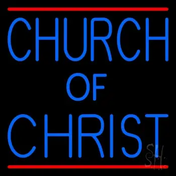 Blue Church Of Christ LED Neon Sign