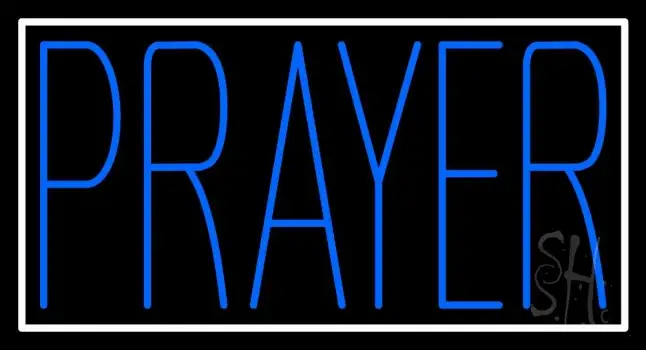Blue Prayer LED Neon Sign