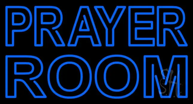 Blue Prayer Room LED Neon Sign