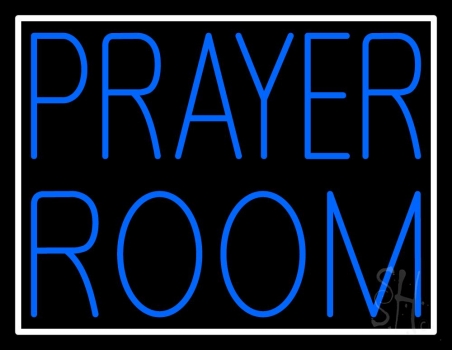 Blue Prayer Room With Border LED Neon Sign