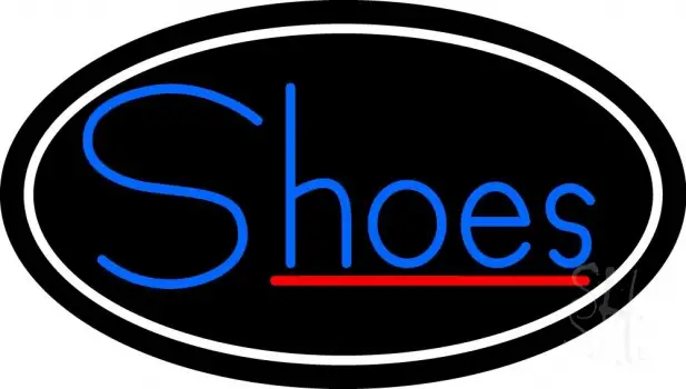 Blue Shoes Red Line LED Neon Sign