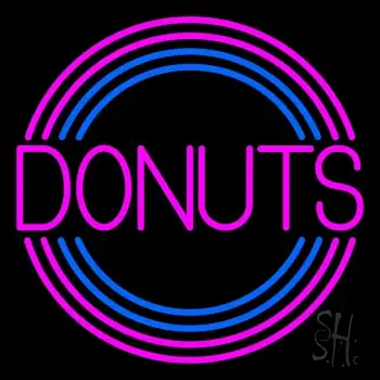 Pink Round Donuts LED Neon Sign