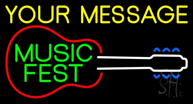 Custom Green Music Fest LED Neon Sign