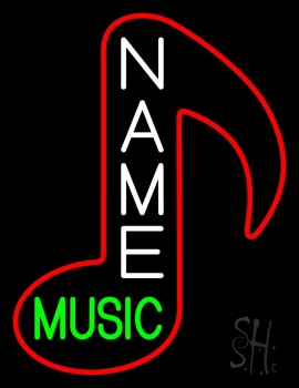 Custom Green Music Logo LED Neon Sign
