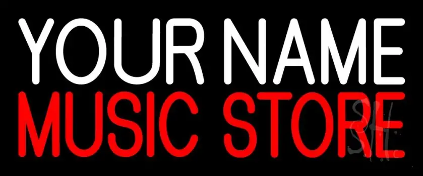 Custom Music Store Red LED Neon Sign