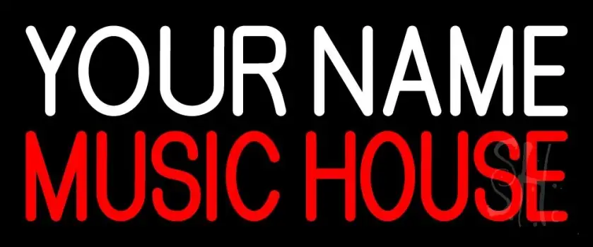 Custom Red Music House LED Neon Sign