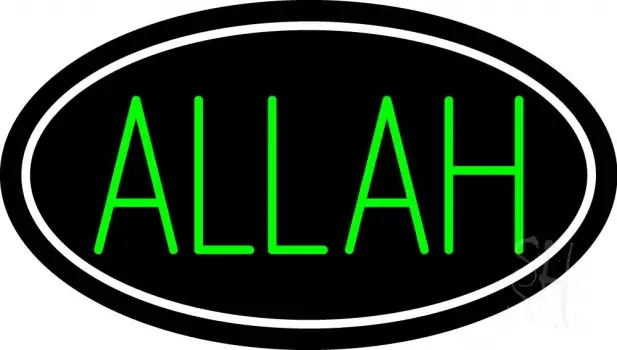 Green Allah LED Neon Sign
