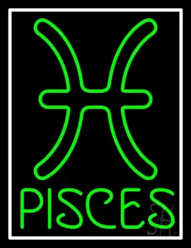 Green Pisces LED Neon Sign