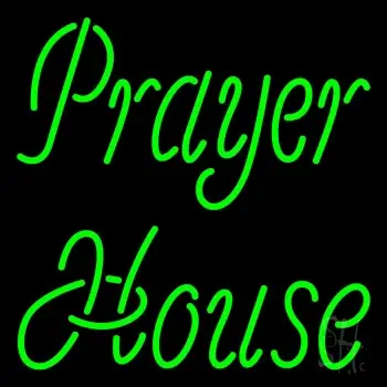 Green Prayer House LED Neon Sign
