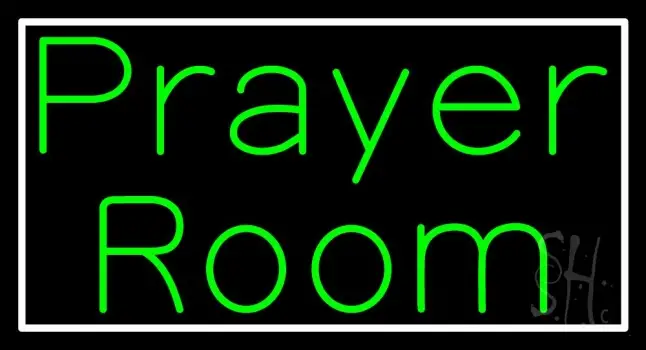 Green Prayer Room With Border LED Neon Sign
