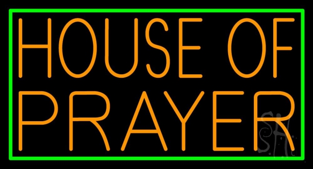 Orange House Of Prayer LED Neon Sign