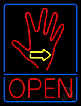 Red Palm Open LED Neon Sign