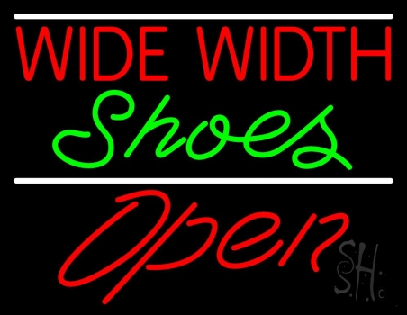 Red Wide Width Green Shoes Open LED Neon Sign