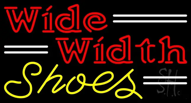 Red Wide Width Yellow Shoes LED Neon Sign