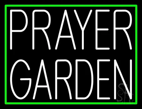 White Prayer Garden LED Neon Sign