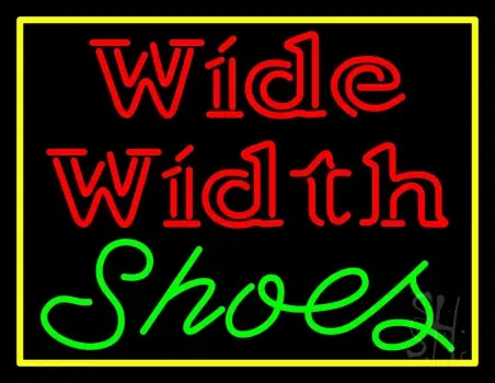 Wide Width Shoes With Border LED Neon Sign